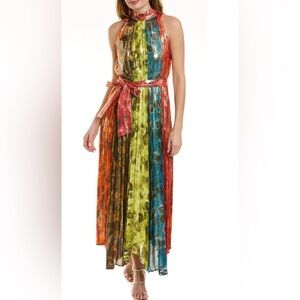 Alice & Olivia Mertie Mock Neck Maxi Dress